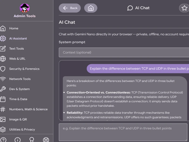 AI assistant with Gemini Nano